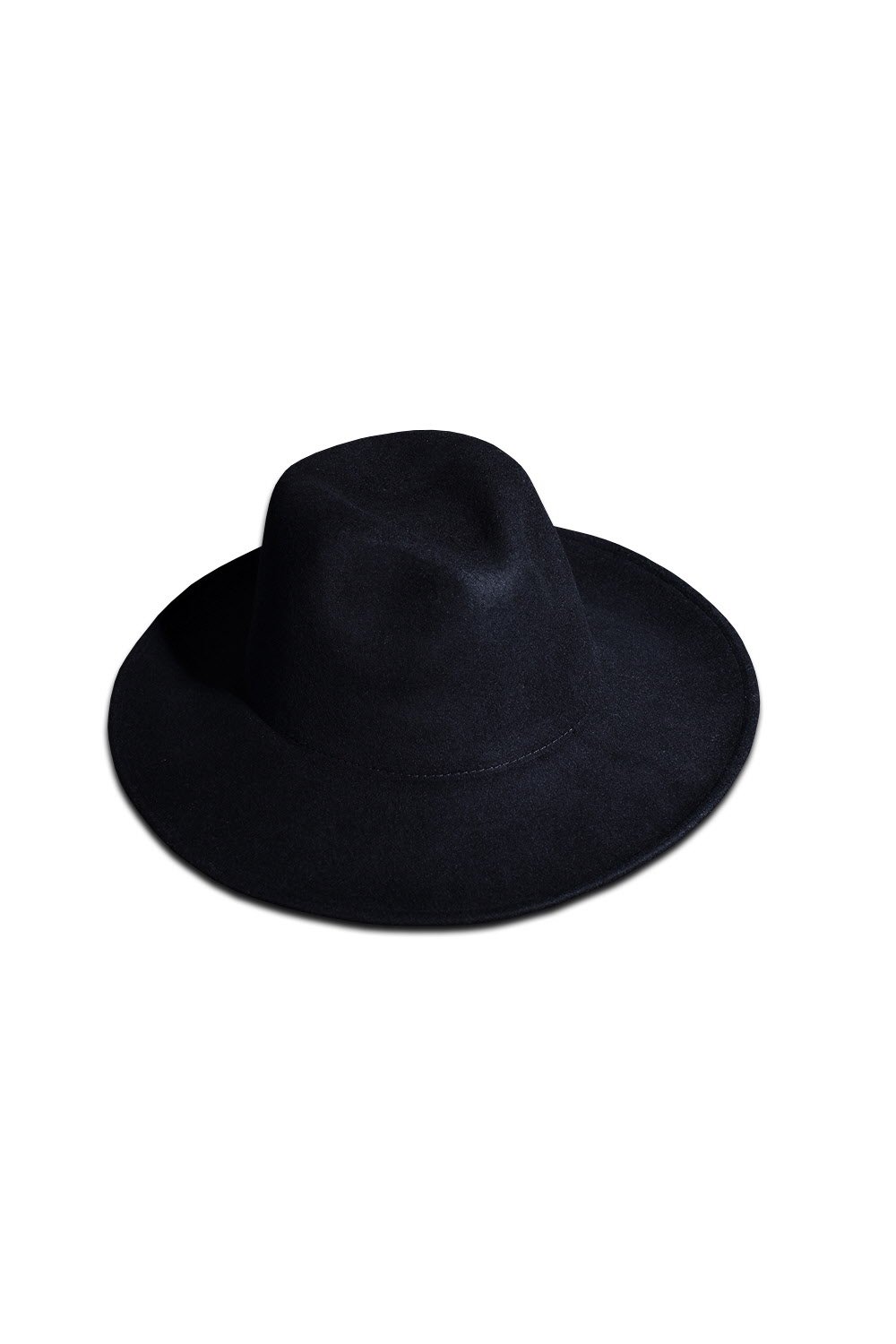 Stylish Men's Noir Wool Felt Fedora Hat - Classic Black Urban Fashion Accessory for Casual Outfits, Parties and Outdoor Events