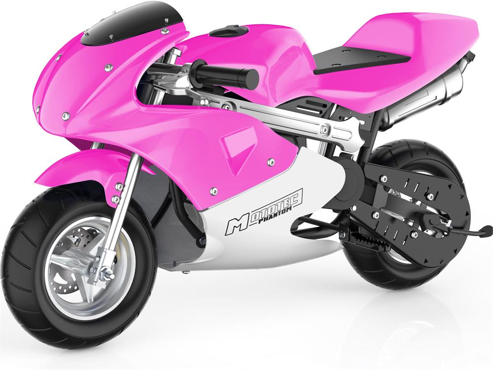 Venom Phantom 49cc Gas-Powered Pocket Bike - Automatic Mini Motorcycle for Adults & Teens - Perfect for Backyard Racing, Off-Road Trails & Neighborhood Cruising