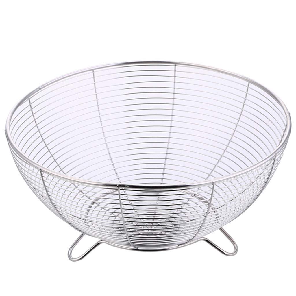 Stainless Steel Large Wire Fruit Basket Bowl - Durable Kitchen Counter Storage for Fruits, Bread, Cups & Mugs | Perfect for Dining Table, Pantry Organization & Party Serving