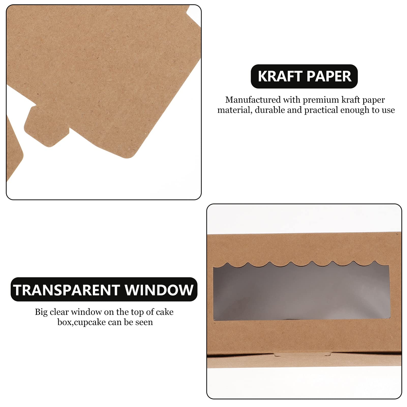 12Pcs Kraft Paper Egg Tart Tray Set - Eco-Friendly Dessert Cake Container for Cupcakes, Pastries & Sandwiches | Perfect for Baking, Parties, Weddings & Catering Events