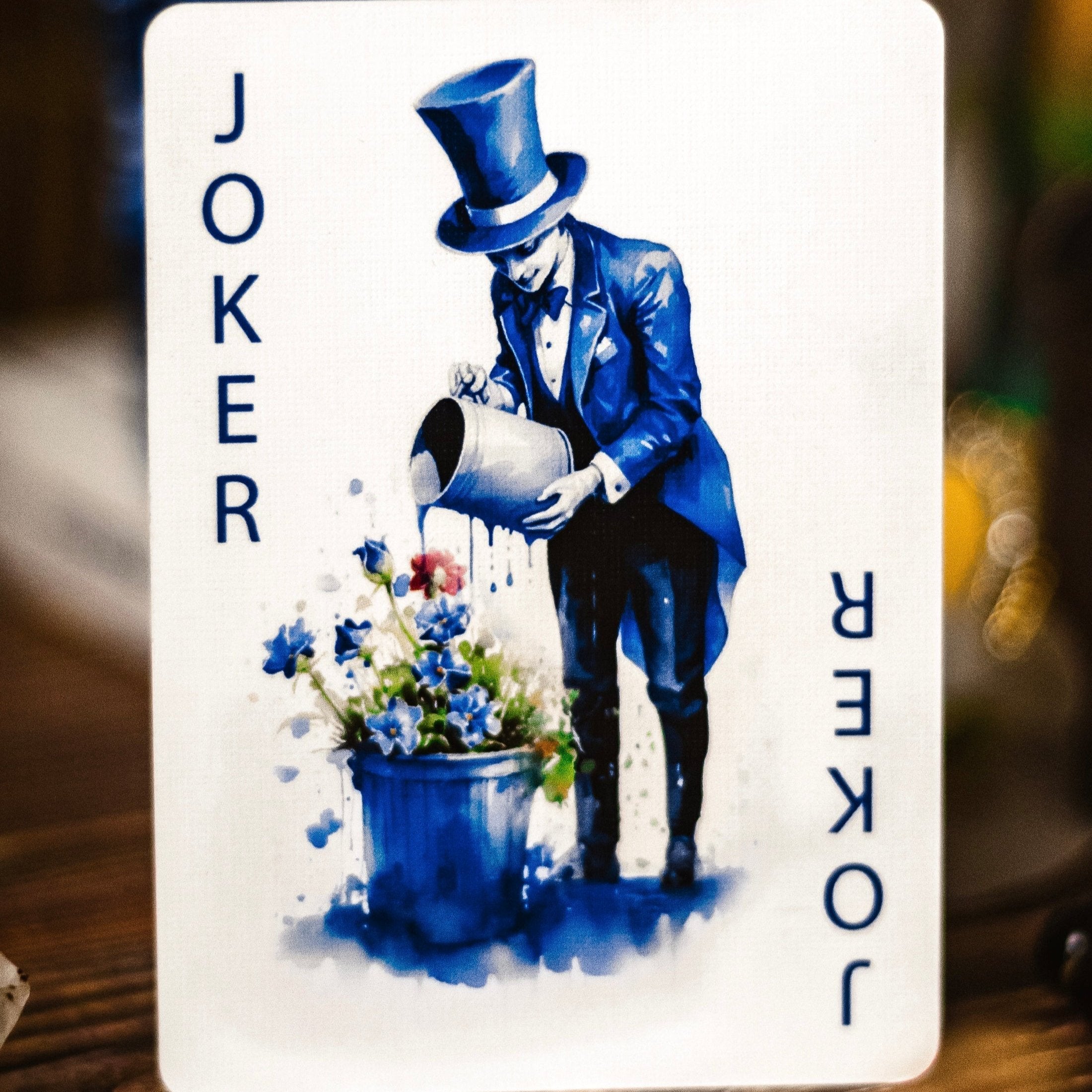 Bloom Sapphire Playing Cards - Premium Blue Deck for Poker, Magic Tricks & Card Games | Ideal for Casino Nights, Poker Parties & Cardistry Performances