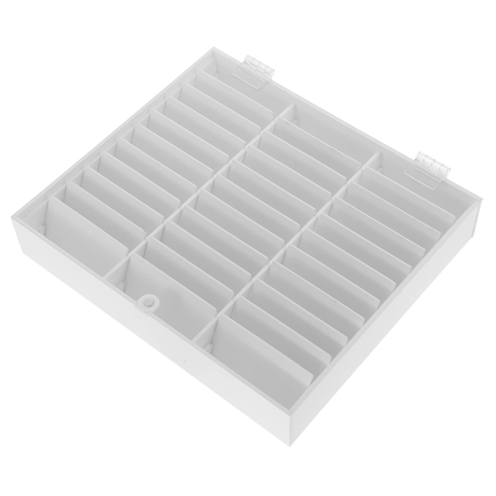 FRCOLOR 33-Grid Clear Plastic Nail Art Organizer Box - Empty Nail Tips Storage Container for Fake Nails & Nail Art Supplies | Perfect for Salon, Home Use & Professional Nail Technicians