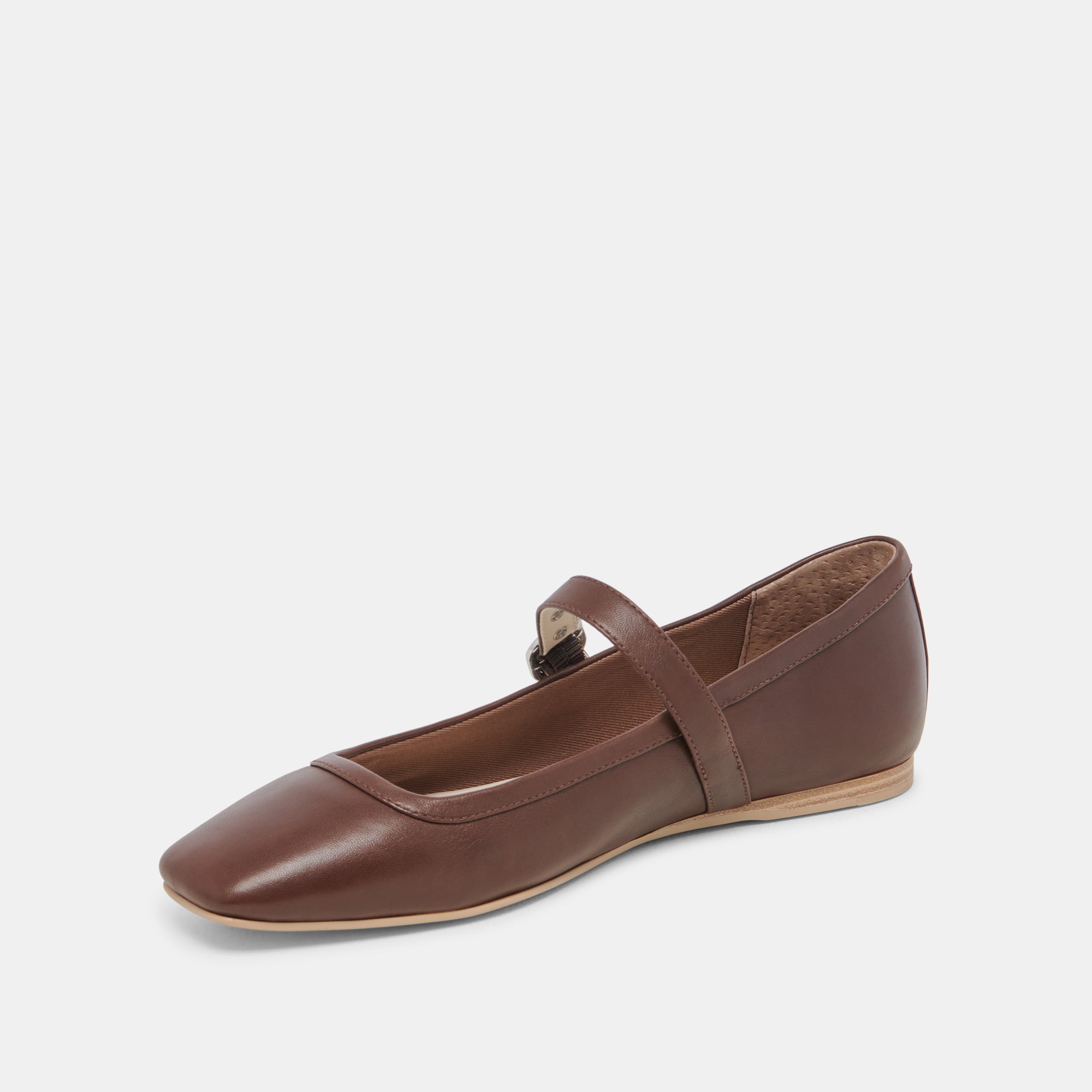 RODNI Women's Ballet Flats - Genuine DK Brown Leather Slip-On Shoes for Comfort & Style | Perfect for Work, Casual Wear & Travel