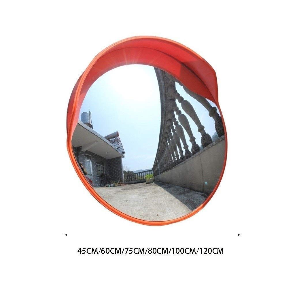 45-120CM Shatterproof Convex Car Mirror - Wide Angle Blind Spot Safety Mirror for Parking & Traffic (45CM, Black) - Perfect for Driveways, Garages & Tight Parking Spaces