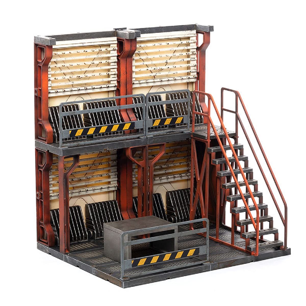 Pipigirl 1/18 Scale Building Mecha Depot Armory Model - Display Platform for Soldier Action Figures, Perfect for Collectors & Diorama Scenes (Style 1) - No Figures or Vehicles Included | Ideal for Military Displays & Toy Photography