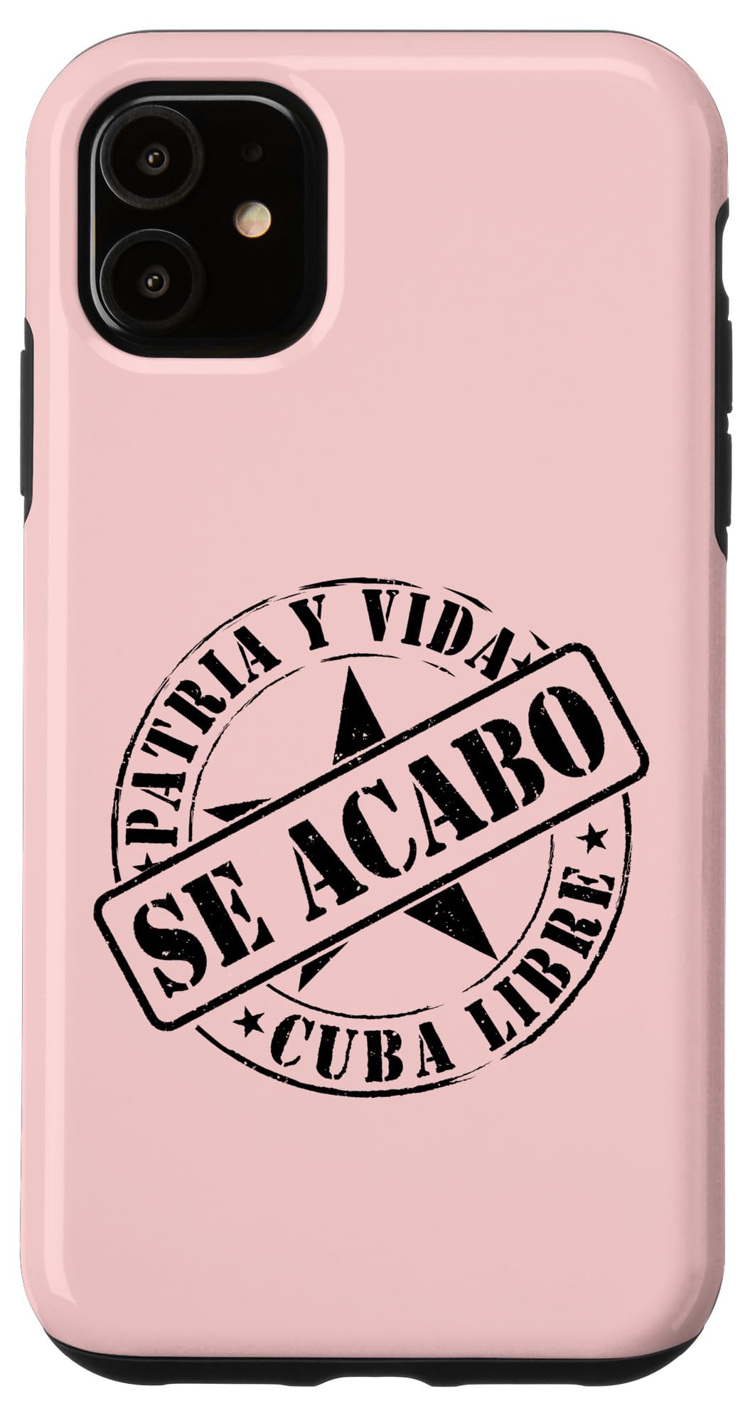 iPhone 11 Case - Patriotic Cuba Cuban Freedom Movement 'Se Acabo' Flag Design - Durable Protective Phone Cover for iPhone 11 - Perfect for Political Supporters, Activists & Cuban Heritage Pride