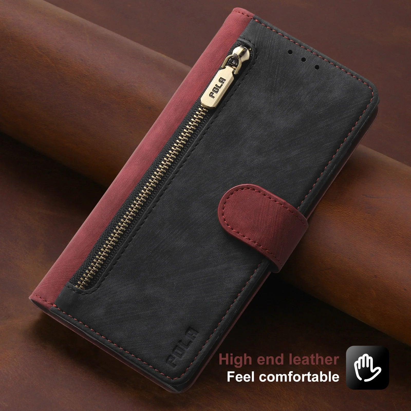 Samsung Galaxy S24 Ultra Anti-Theft Leather Case with RFID Protection - Slim & Durable Phone Cover for Daily Use, Travel & Business