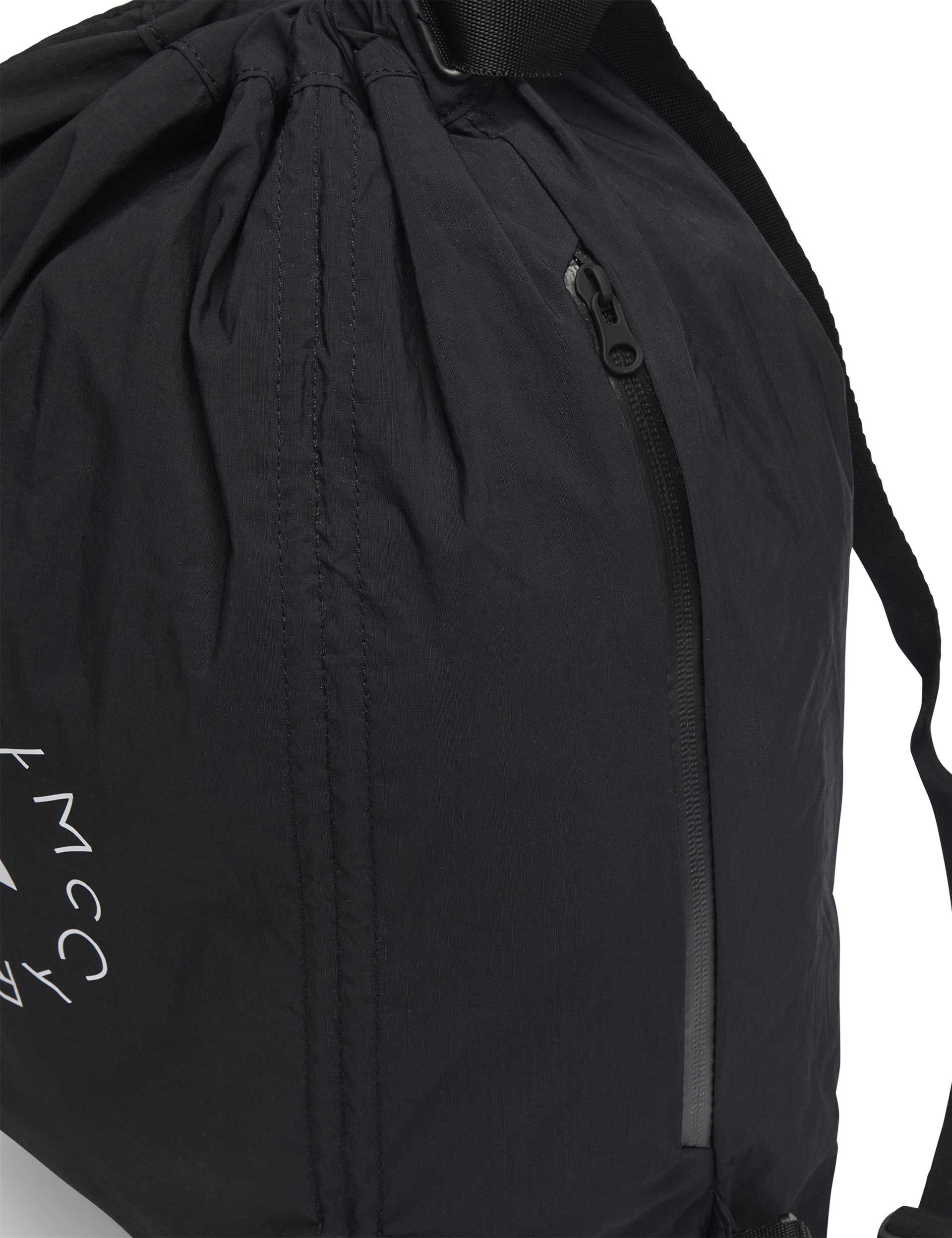Adidas by Stella McCartney Gym Sack Backpack - Black & White Waterproof Sports Bag for Gym, Yoga, Travel & Workout Essentials