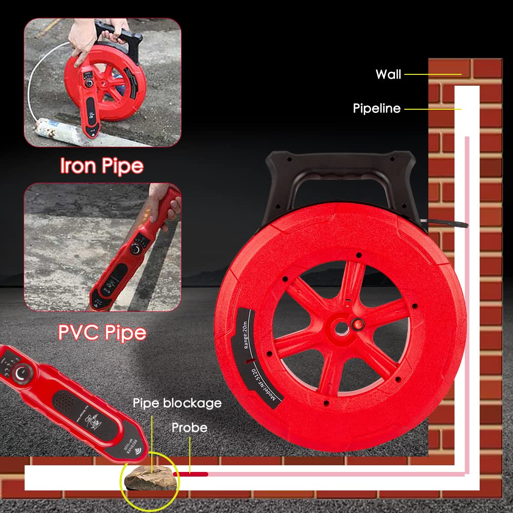 **Underground Pipe Blockage Detector & Water Pipe Locator - 40M Deep Wall Scanner for Metal & PVC Pipes - Professional Plumbing Diagnostic Tool for Clog Detection (Ideal for Home, Industrial & Plumbing Repairs)**