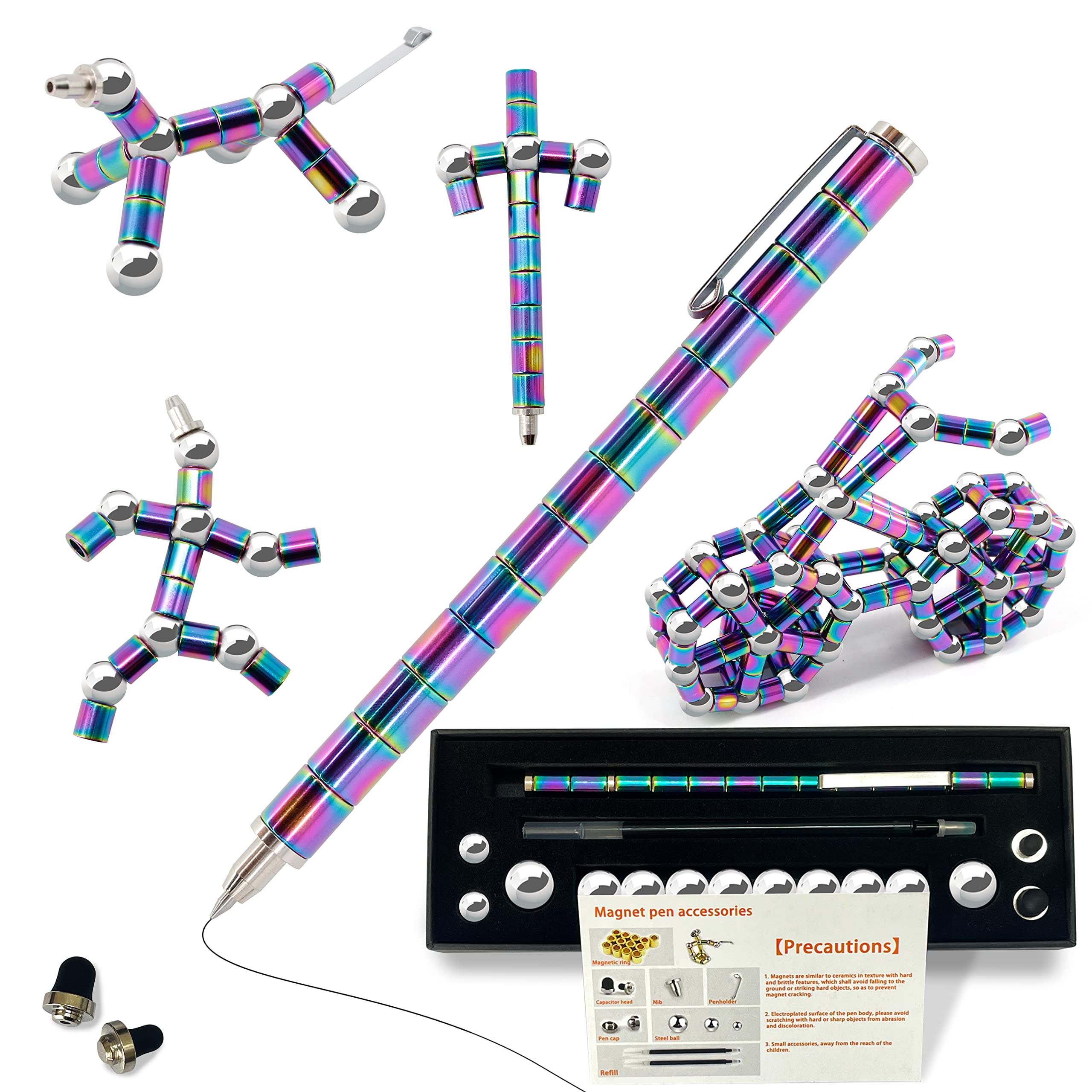 Magnetic Fidget Pen - Cool Stress Relief & Focus Toy for Teens & Adults - Unique Gift for Boys & Girls - Perfect for Office, School & ADHD Focus Aid