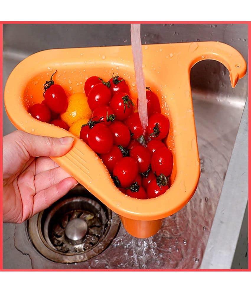 BLAGO Multipurpose Kitchen Sink Organizer - Corner Dish Drying Rack, Sink Basket for Washing Vegetables & Fruits, Sink Dustbin & Drain Basket (2-Pack) - Perfect for Small Kitchen Organization & Countertop Storage