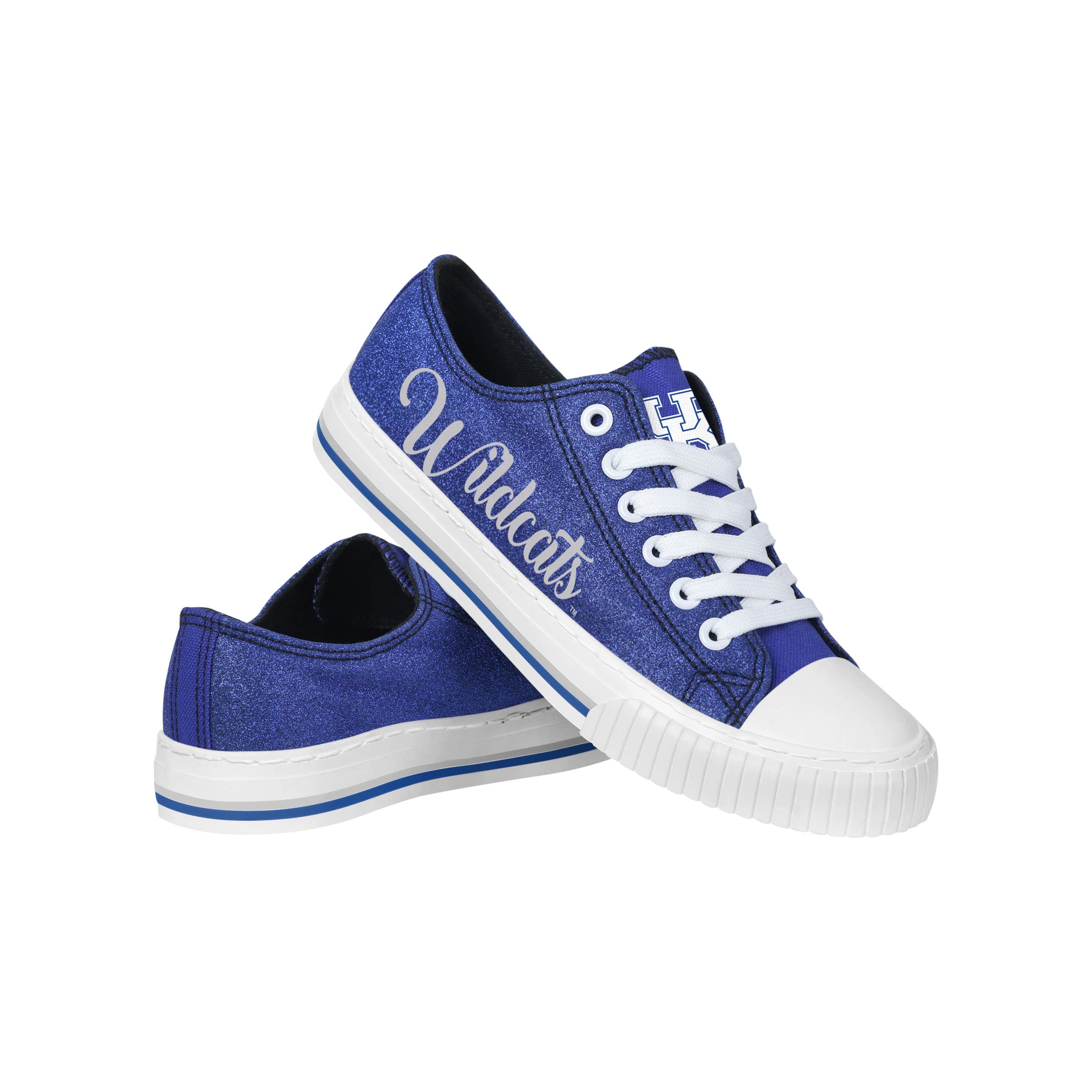 FOCO Women's NCAA College Team Logo Low Top Canvas Sneakers - Comfortable Casual Shoes for School, Sports & Everyday Wear