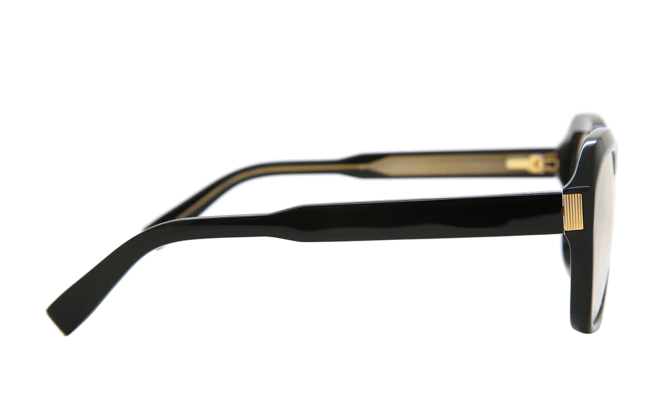 Dunhill DU0001S 007 Black & Yellow Oversized Rectangular Sunglasses for Men | Luxury UV Protection Shades for Driving, Travel & Outdoor Activities
