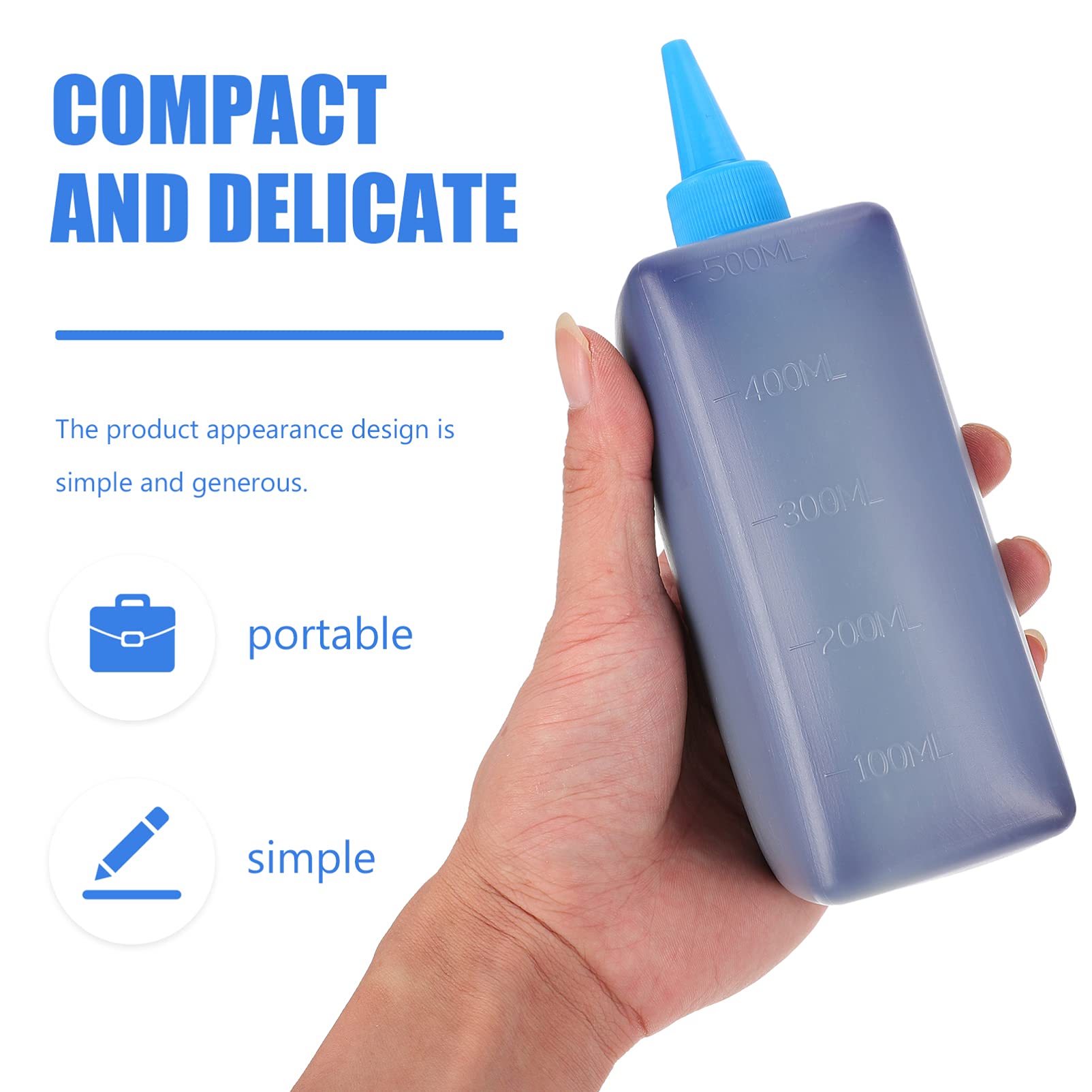 TOYANDONA Blue Whiteboard Marker Refill Ink - 500ML Bottle for Blackboard & Office Supplies - Ideal for Teachers, Students & Office Use