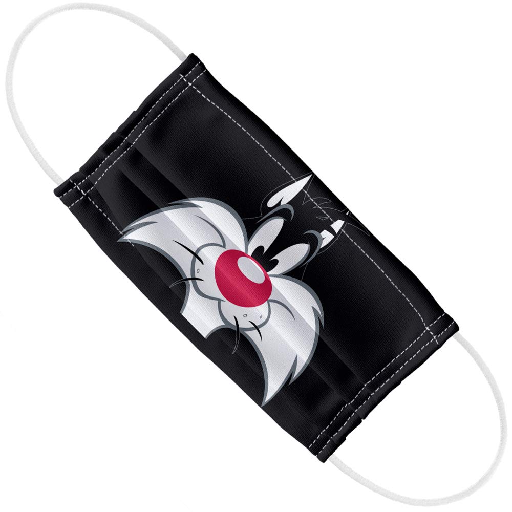 Popfunk Looney Tunes Sylvester Reusable Face Mask with Adjustable Nose Wire - 1-Ply Breathable Fabric for Daily Protection - Unisex Design for Men & Women - Perfect for Grocery Shopping, Commuting & Public Outings