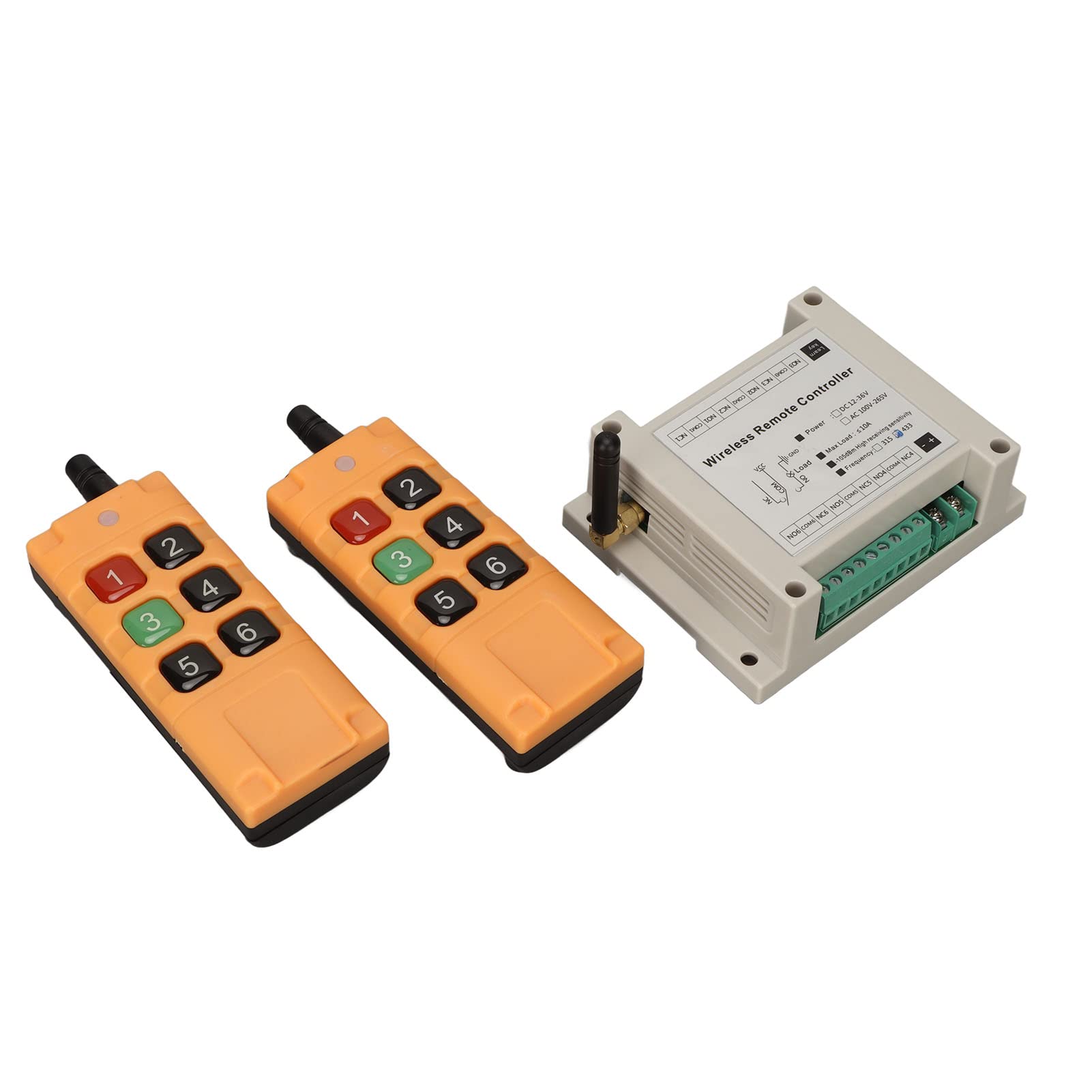 Septpenta DC12V 6-Key Wireless Remote Controller - 433MHz GFSK Signal Transmitter & Receiver for Smart Home Lighting Control | Ideal for Home Automation, Garage Doors, and DIY Electrical Projects