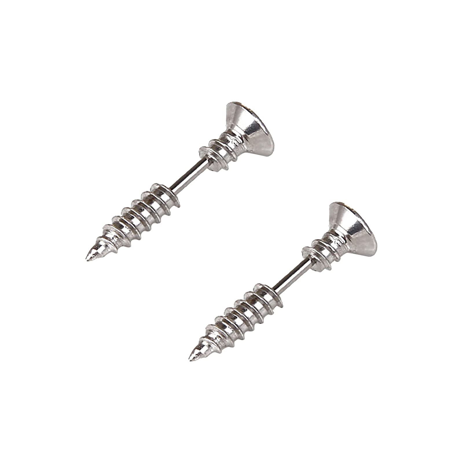 Double-Sided Screw Earrings for Cartilage & Helix Piercing - Funny Halloween & Cosplay Accessories - Unique Front & Back Wearing Personality Ear Jewelry for Parties, Raves & Costume Events