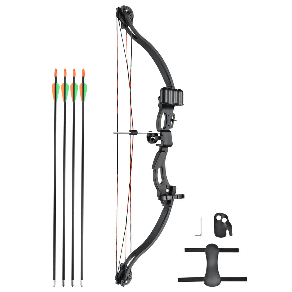 20 lb Junior Youth Compound Bow Set with 4 Arrows - Perfect for Beginners, Target Practice & Outdoor Archery Training | TheLAShop