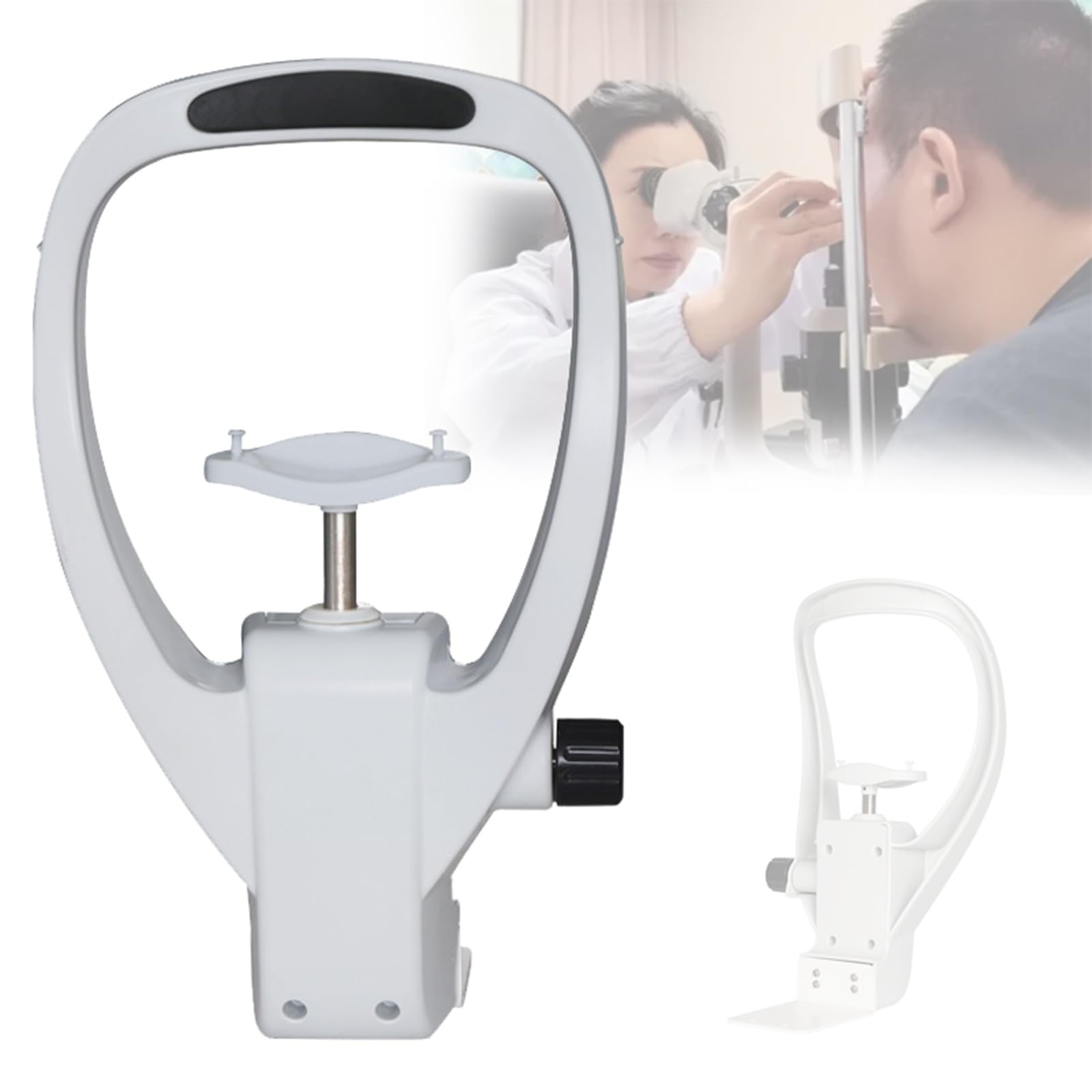 Adjustable Forehead Rest for Eye Training - 40mm Height Adjustment Knob - Optometry Accessory for Vision Therapy & Optical Instruments - Perfect for Eye Exams, Vision Therapy, and Optometry Practices
