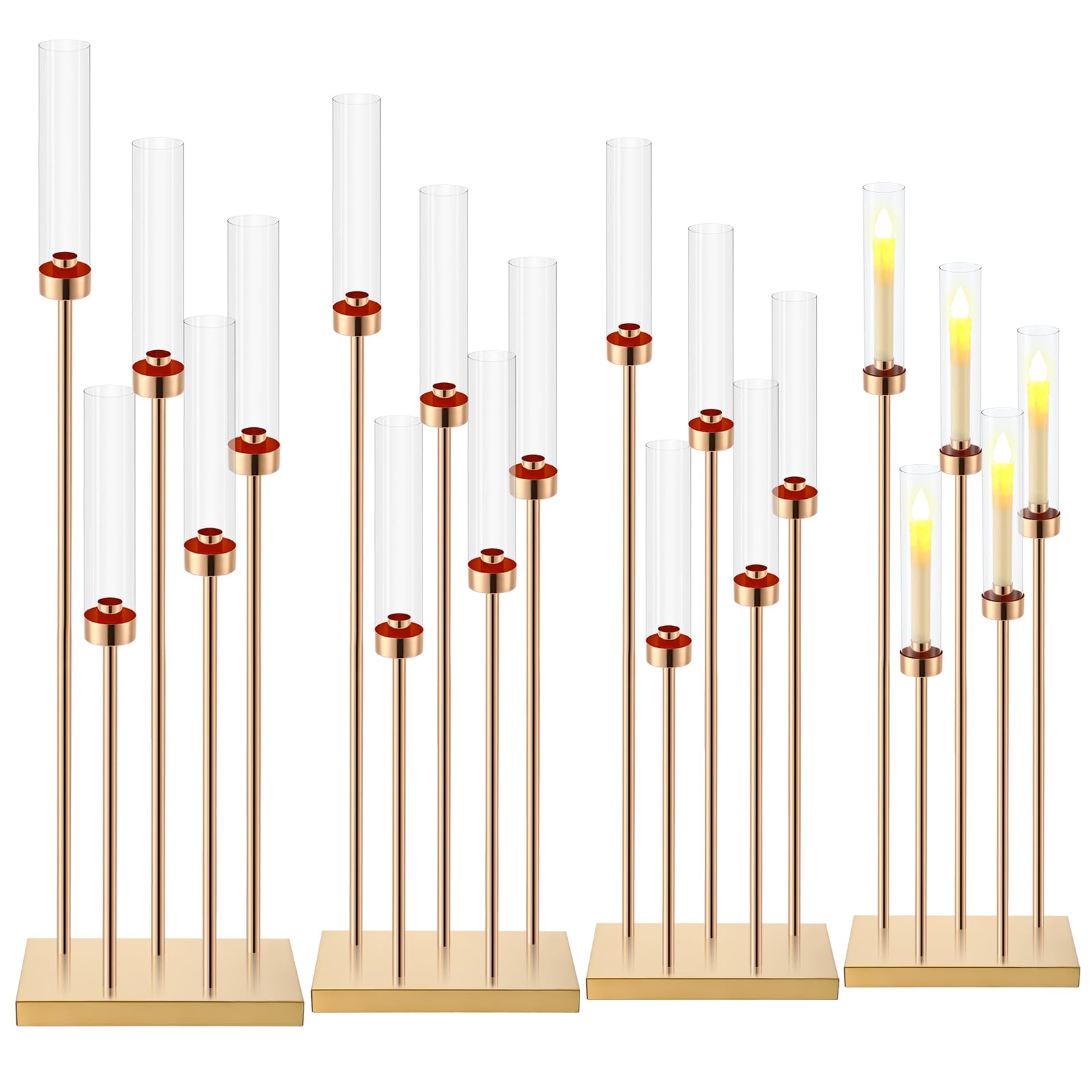 5-Arm Gold Candelabra Centerpiece - 42.5