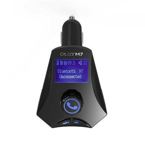 Bakeey M7 Bluetooth FM Transmitter & Dual USB Car Charger - Compatible with iPhone X/8/8 Plus, Samsung S9/S8, Xiaomi Mi5 - Hands-Free Calling & Music Streaming for Road Trips & Commuting