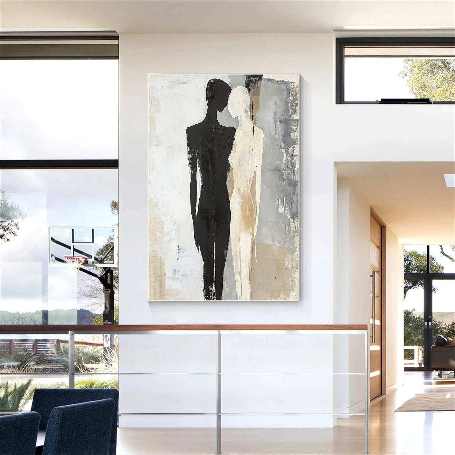 Contemporary Abstract Minimalist Wall Art Painting #CW006 - Modern Home Decor for Living Room, Bedroom & Office