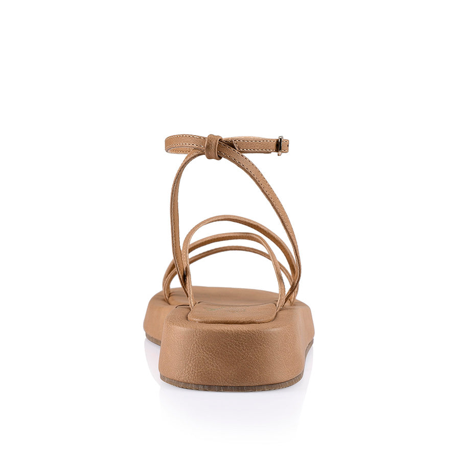 Bondi Flatform Sandals for Women - Comfortable Caramel Softee Summer Beach Slides | Perfect for Vacation, Poolside, and Casual Outfits