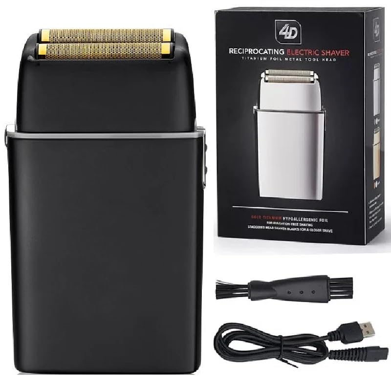 Professional Cordless Electric Razor for Men - Rechargeable Metal Barber Hair & Beard Shaver with Fade & Bald Head Trimmer | Perfect for Home Grooming, Travel & Professional Use