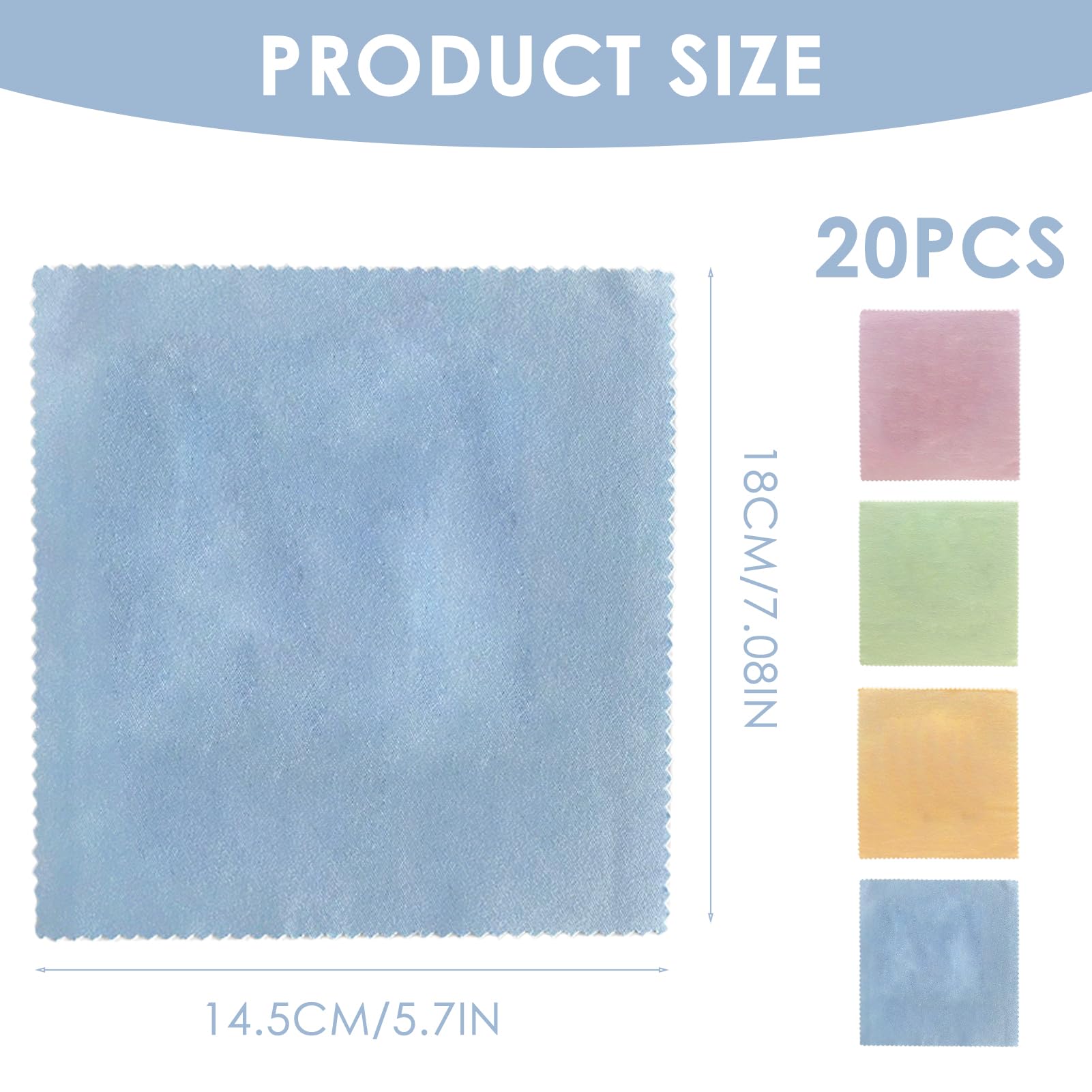 Joynine 20-Pack Microfiber Cleaning Cloths (18x14.5cm) - Premium Lens & Screen Cleaner for Glasses, Phones, Cameras & Electronics - Perfect for Home, Office & Travel Use