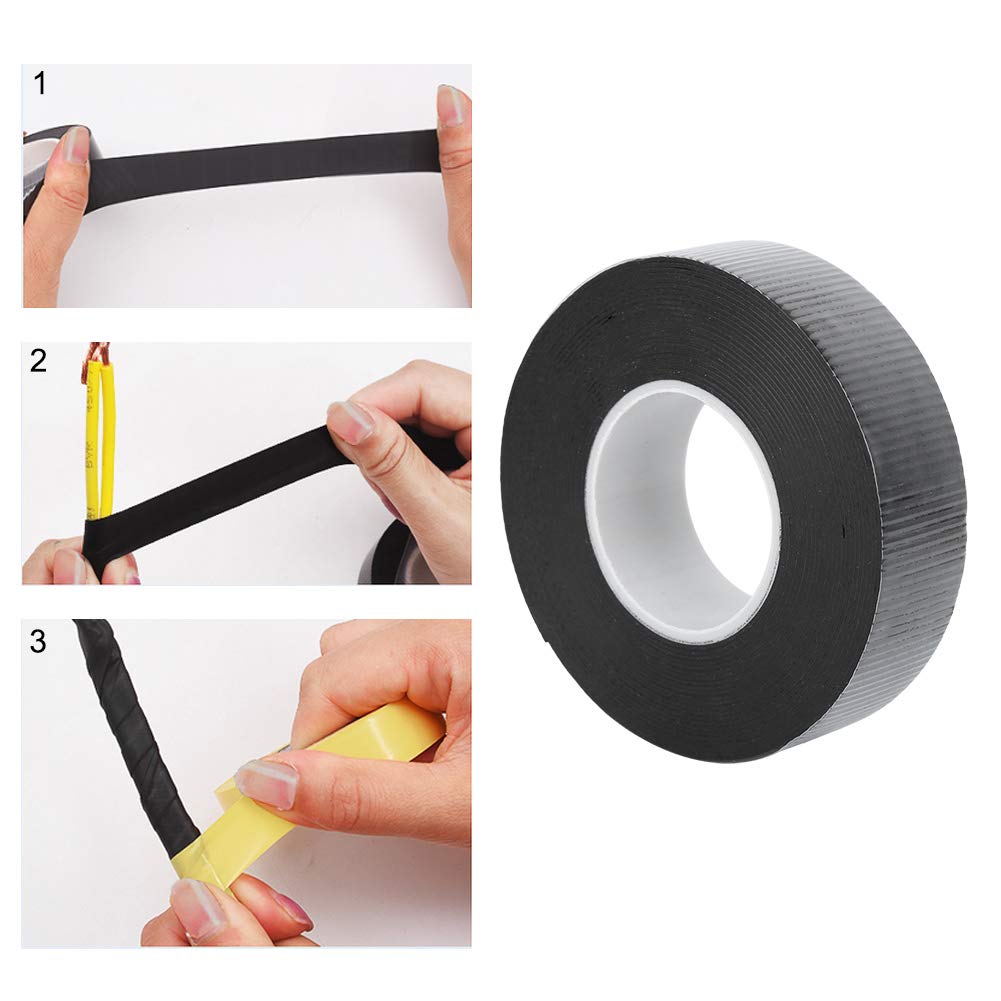 2Pcs High Voltage Insulation Tape 0.8mmx22mmx5yd - for Electrical Wiring & Repairs
