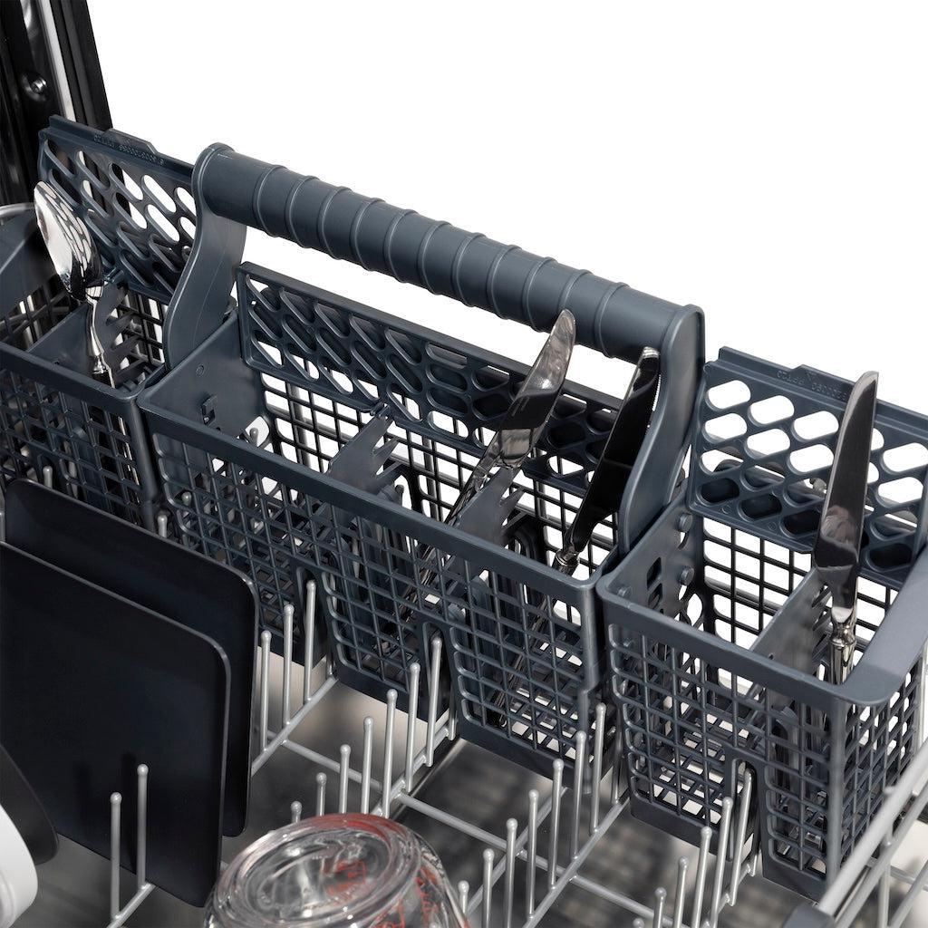ZLINE Autograph Edition 24 Inch Black Matte Dishwasher with Champagne Bronze Handle - 3rd Rack, Top Touch Controls, 45dBA Ultra Quiet - Perfect for Modern Kitchens, Open Concept Homes & Luxury Condos (DWMTZ BLM 24 CB)