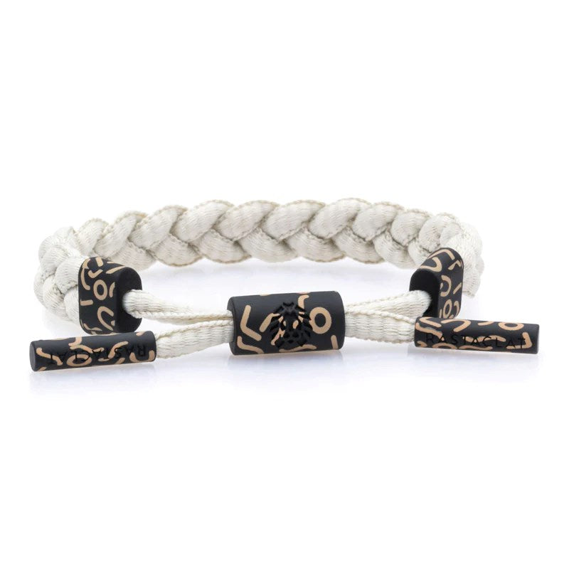 Rastaclat Figure Stone Bracelet S/M Size - Light Sand Color | Stylish Unisex Wristband for Casual Wear & Outdoor Activities