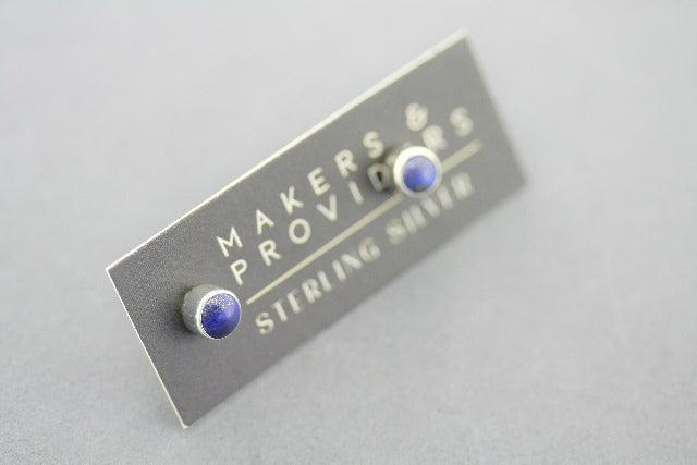 4mm Silver Stud Earrings with Lapis Lazuli Gemstone - Elegant Jewelry for Women, Perfect for Everyday Wear & Special Occasions