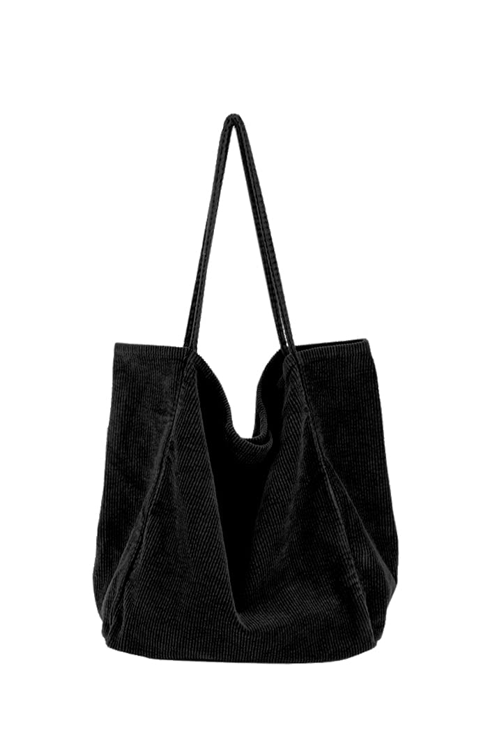 Ulisty Women's Large Corduroy Tote Bag - Vintage Retro Shoulder Bag for Women, Casual Shopping Purse, Fashionable Handbag for Work, Travel & Daily Use