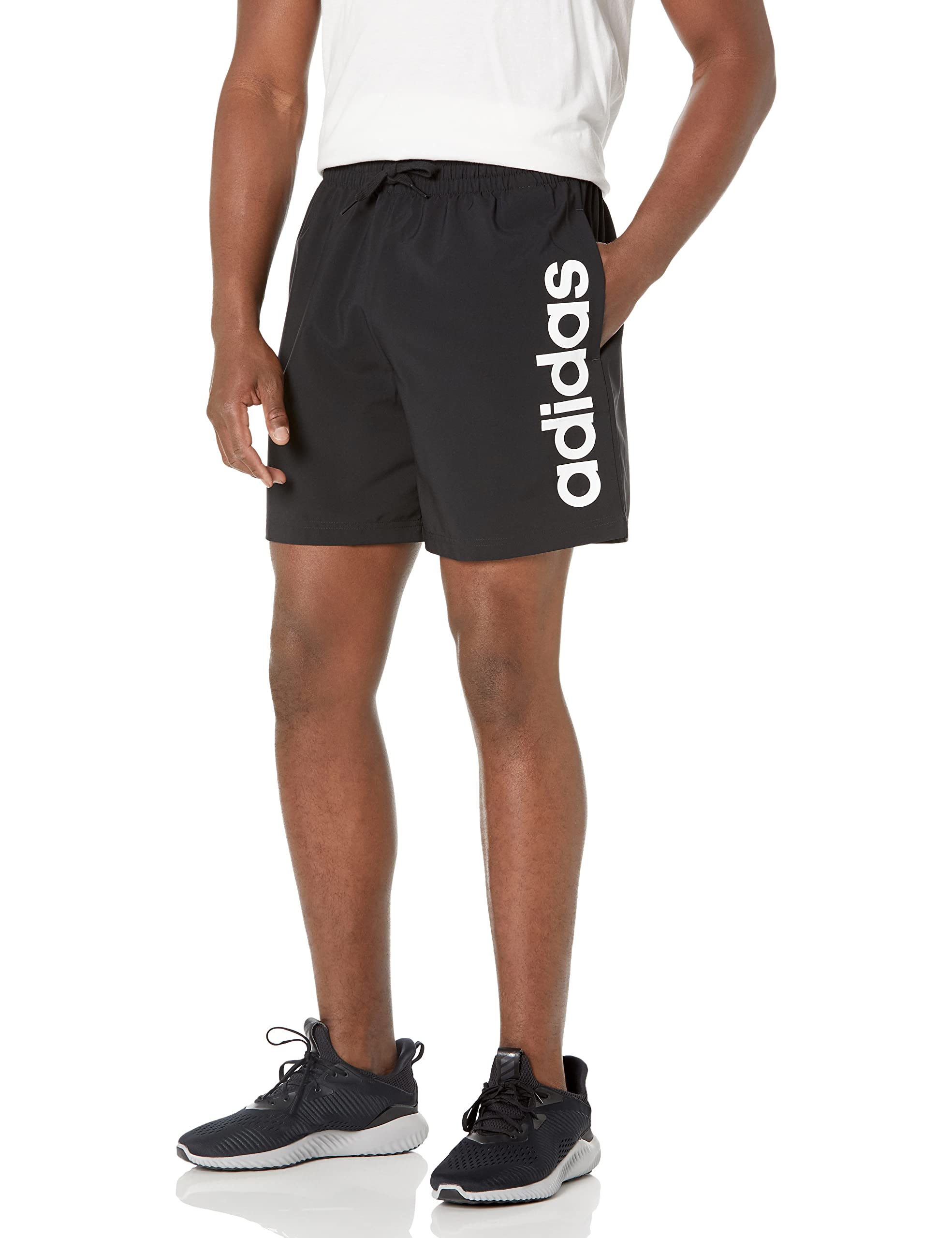 adidas Men's Aeroready Essentials Chelsea Linear Logo Workout Shorts - Lightweight Quick-Dry Gym Running Training Athletic Shorts for Men