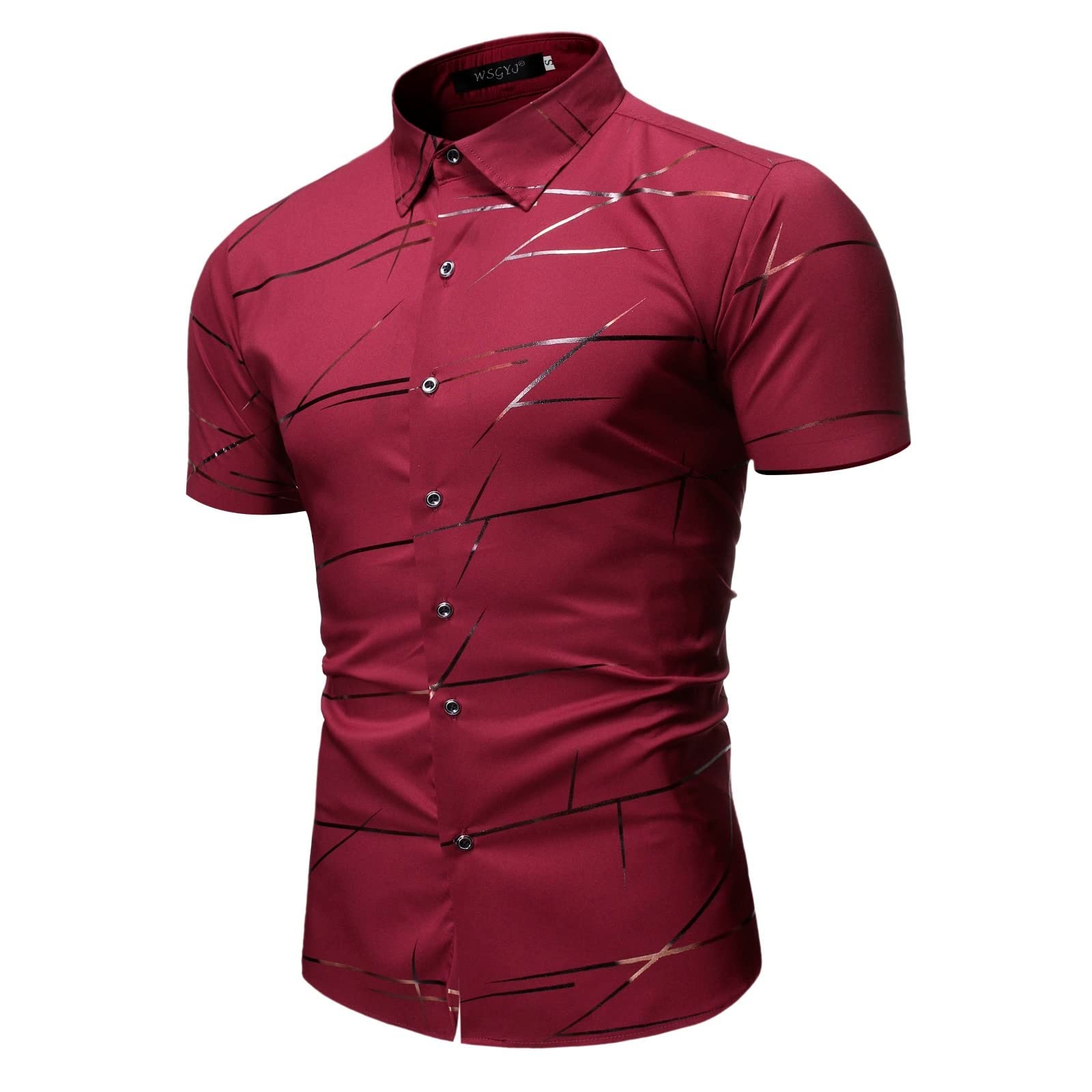 Men's Casual Summer Shirt - Striped Lapel Single Breasted Top for Spring & Summer - Perfect for Beach, Outdoor & Vacation Wear