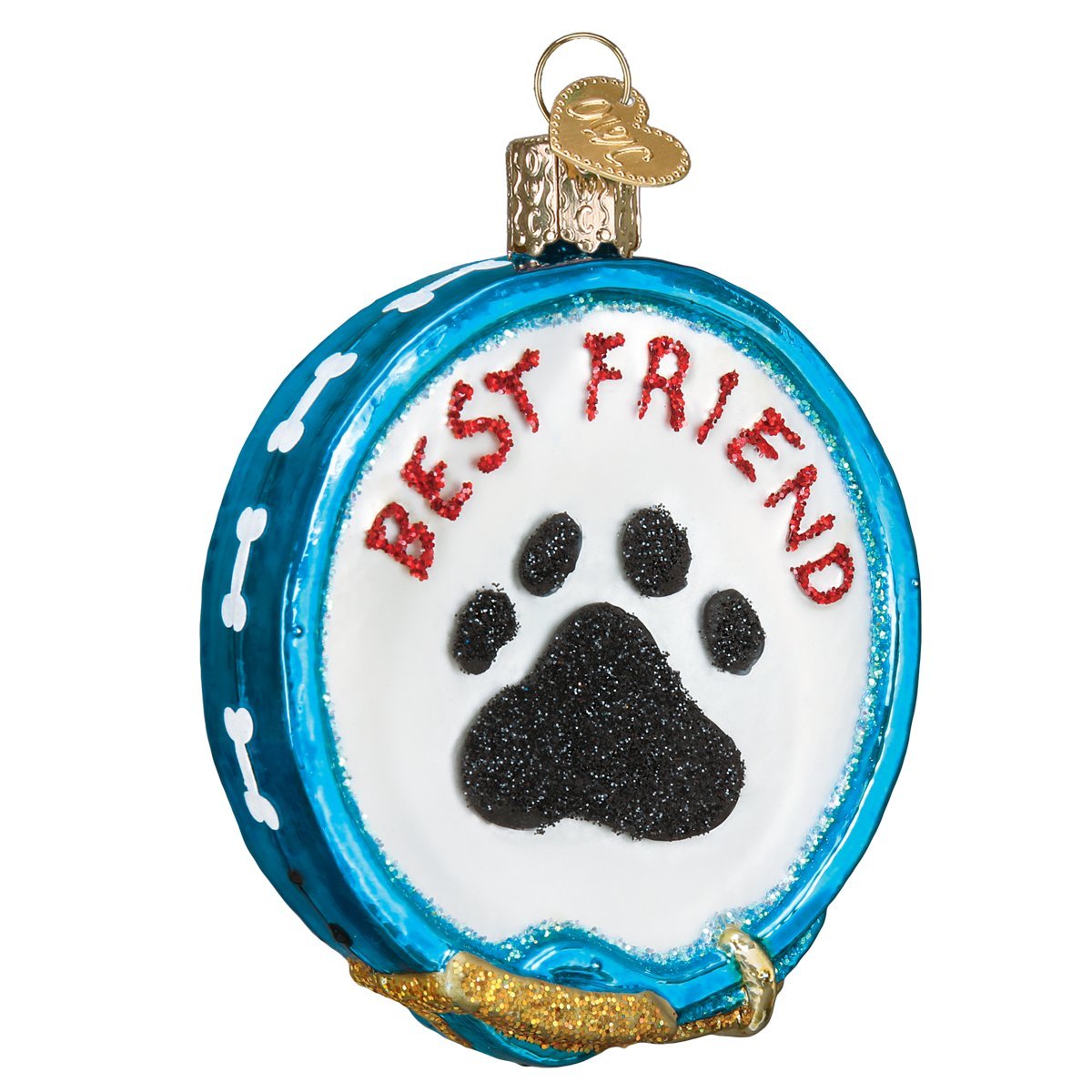 Old World Christmas Ornaments: Handcrafted Glass Blown Dog & Pet Christmas Tree Decorations with Collar Design - Perfect for Holiday Home Decor, Gift Giving & Pet Lovers