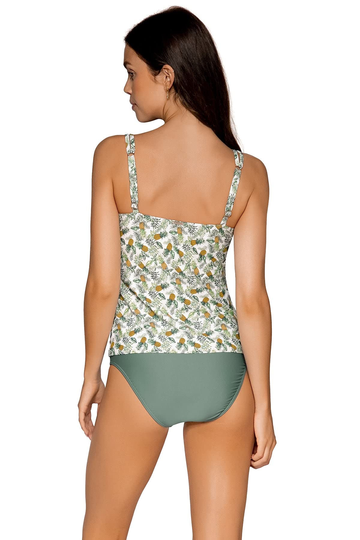 Taylor Tankini Swim Top for Women - Montego Sunset Print, 36D Cup Size - Perfect for Beach Vacations, Pool Parties & Summer Getaways