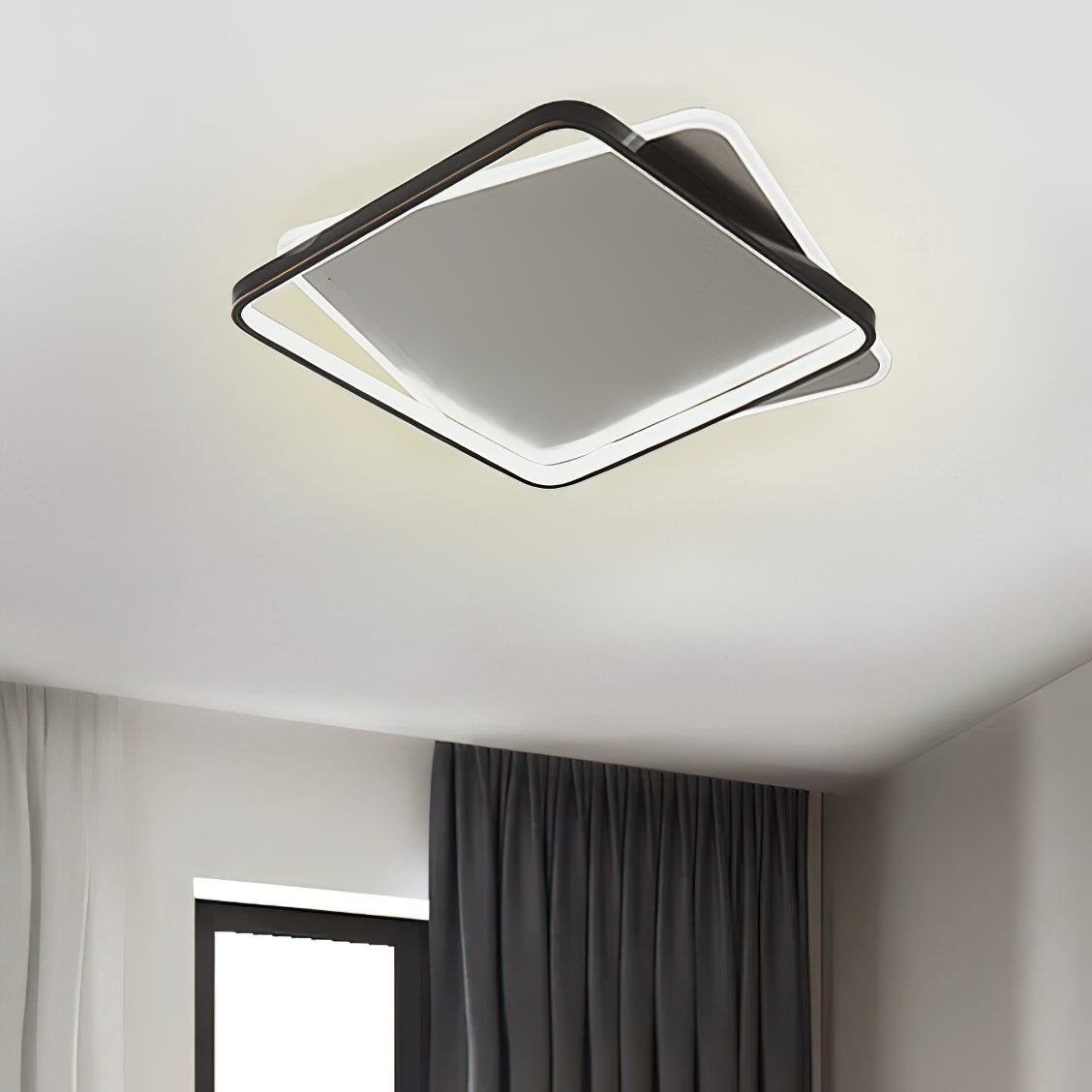 Double Layer Copper Ceiling Light Fixture - Modern Industrial Pendant Lighting for Living Room, Dining Room, Kitchen & Bedroom