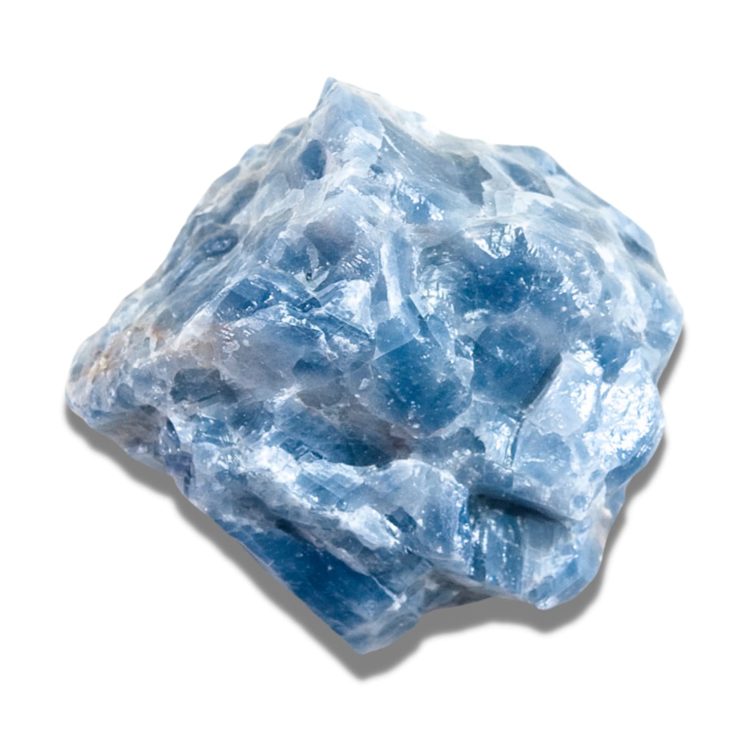 Natural Blue Calcite Crystal - 1 LB High Energy Healing Stones for Decoration, Reiki, Yoga & Meditation | Chakra Balancing Rocks | Mineralist Collection Natural Calcite Specimens for Home, Office & Spiritual Spaces