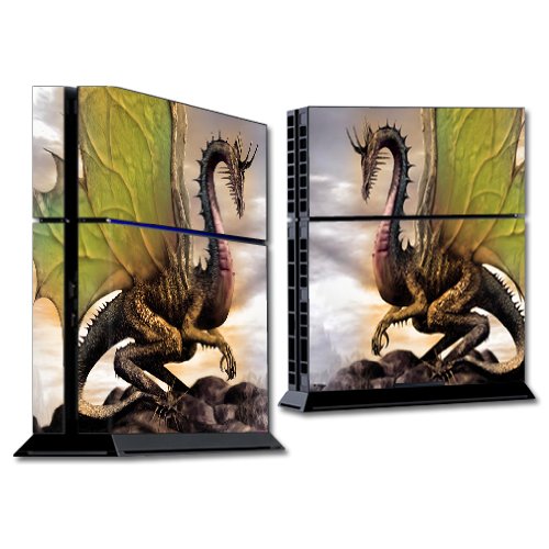 MightySkins Custom Vinyl Skin Wrap Sticker for Sony PlayStation 4 PS4 Console - Dragon World Design | Protective Decal Cover for Gaming Setup & Home Decor