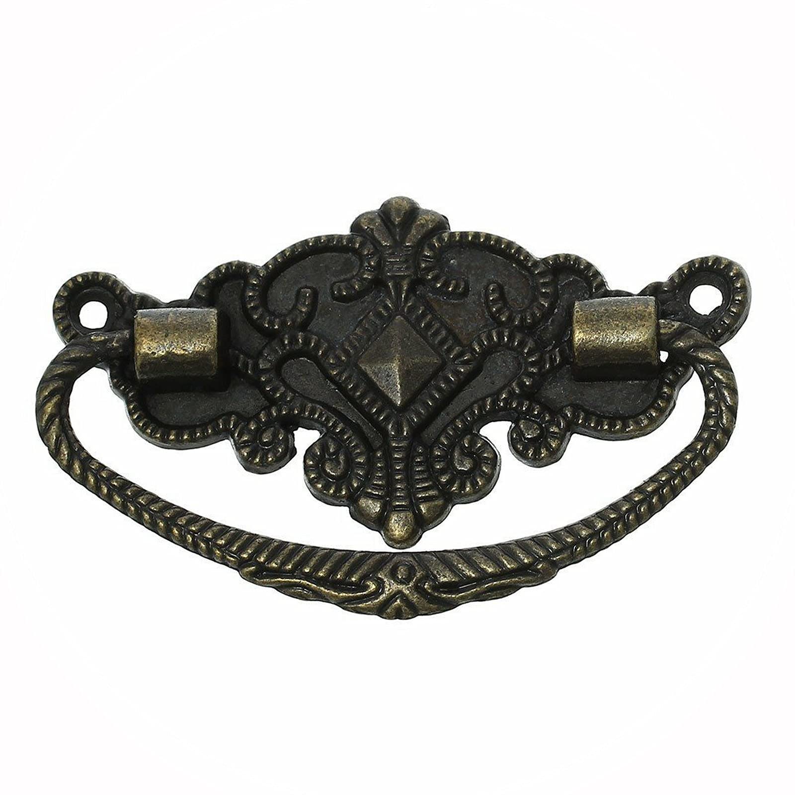 Antique Bronze Jewelry Cabinet Pull Handles - 2 Pcs 72mm Vintage Drawer Knobs for Jewelry Box, Cupboard & Furniture - Perfect for Bedroom, Bathroom & Closet Organization (Model SE1538SP)