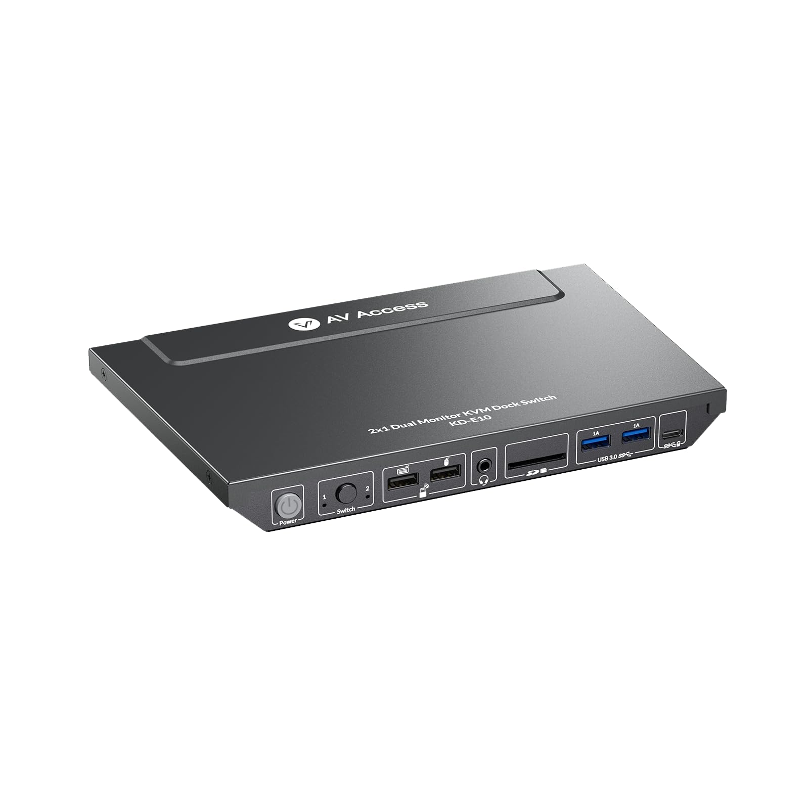4K Dual Monitor KVM Switch for 2 Computers - 2 Port HDMI KVM Docking Station with EDID, 1G Ethernet, 100W USB-C Charging & 3 USB 3.0 Ports - Perfect for Home Office, Gaming & Multi-Tasking Workspaces