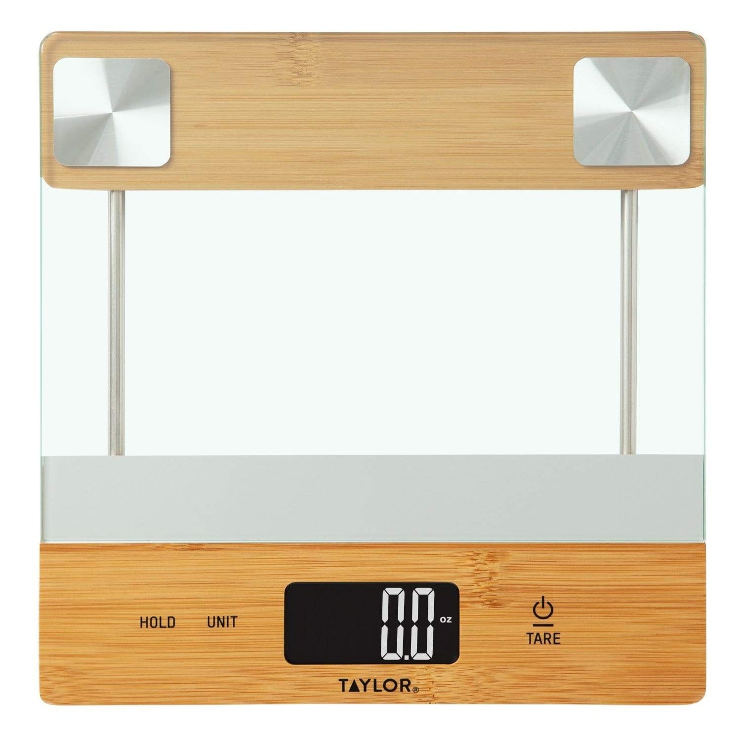 Premium Bamboo & Glass Digital Kitchen Scale - Accurate Food Weight Measurement for Baking, Cooking & Portion Control | Perfect for Home Chefs & Healthy Eating
