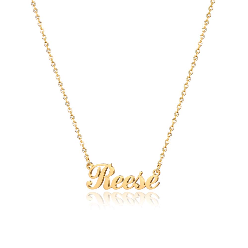 Custom Name Necklace Personalized - 18K Gold Plated Monogram Necklace for Women, Girls, Teens | Gift for Birthday, Anniversary, Valentine's Day | Elegant Everyday & Special Occasion Jewelry