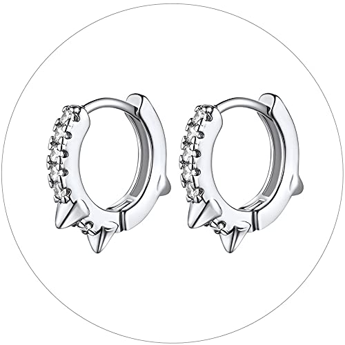 6. spike with CZ stones (platinum plated)