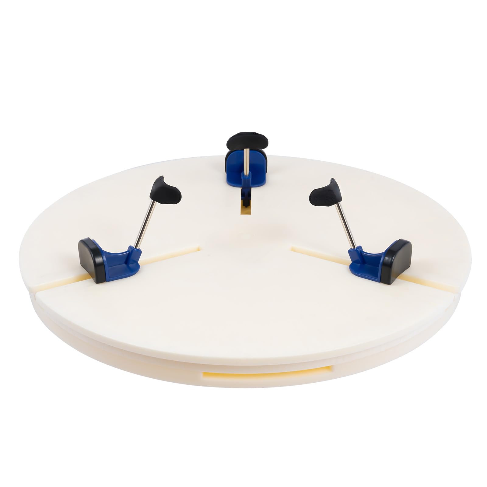 DYRABREST Portable Pottery Wheel Turntable with Clamp - Ceramic Trimming & Sculpting Tool for Beginners & Professionals (White) - Perfect for Pottery Making, Clay Art, and Ceramic Repair at Home or Studio