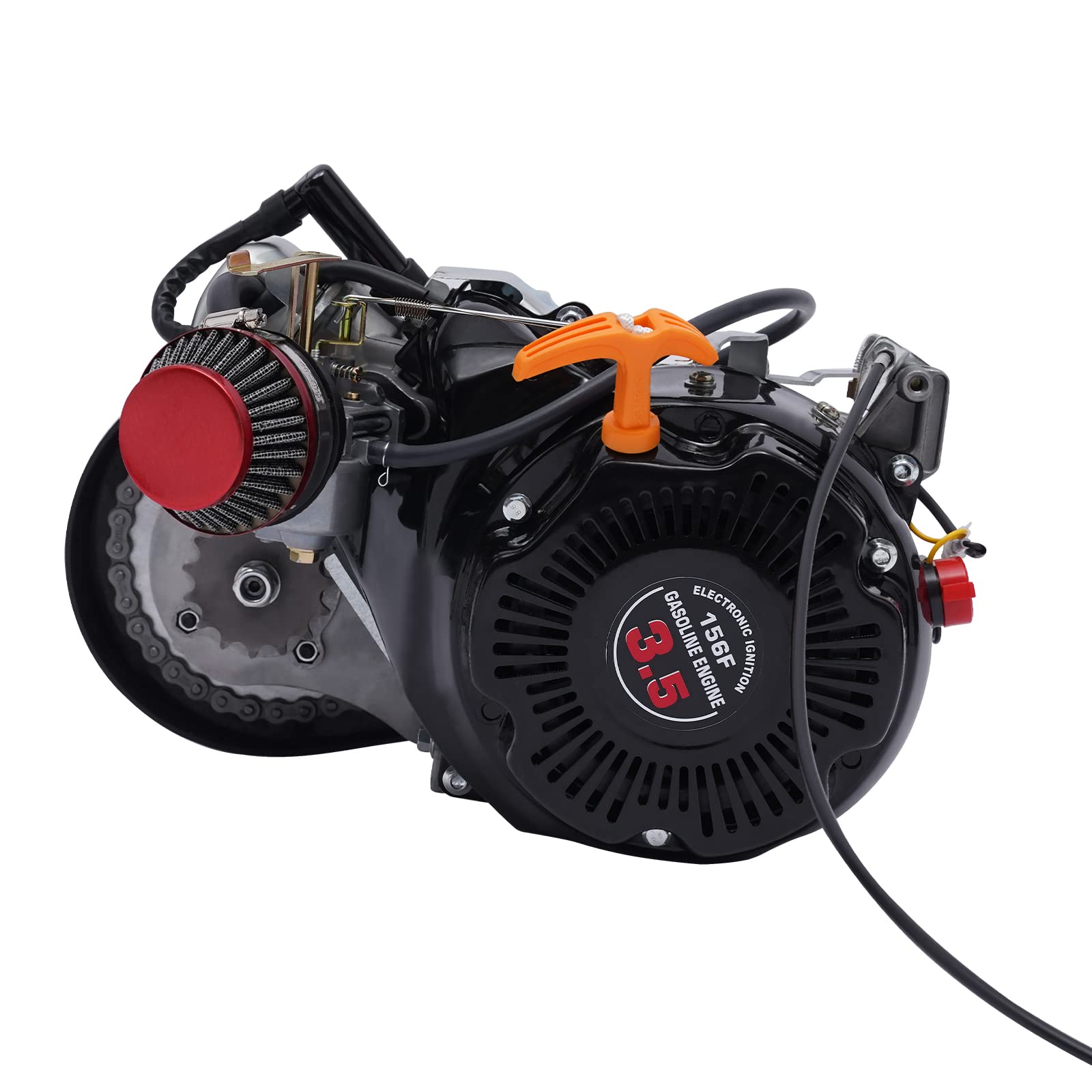 4-Stroke 3HP Gas Powered Bicycle Engine Kit - Single Cylinder Air Cooled Motor with Chain Drive - Perfect for DIY Motorized Bike Conversion, Commuting & Off-Road Adventures