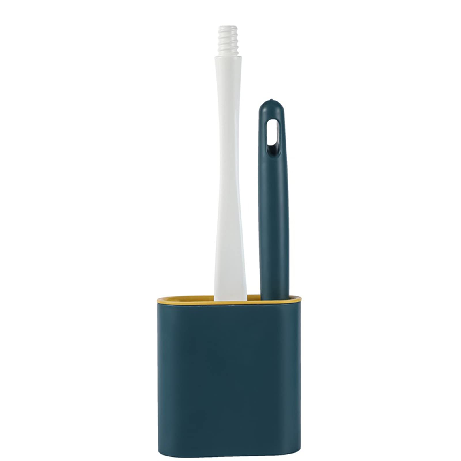 ZZSF Silicone Toilet Brush Set with Quick-Dry Holder - Flexible, Scratch-Free Bathroom Cleaning Tool for Deep Cleaning (Green, Boxed) - Perfect for Modern Homes, Apartments & RVs