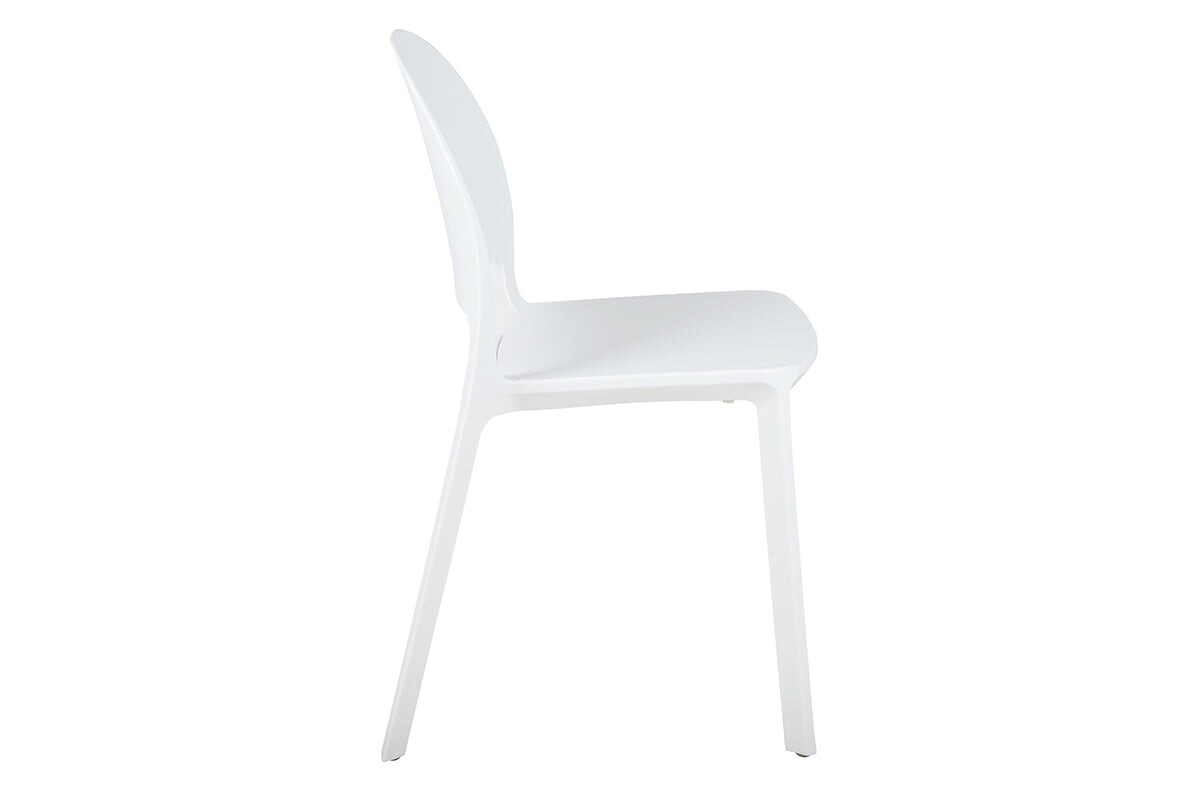 Modern Mona Stacking Chair with Durable PP Seat & Back - Lightweight, Space-Saving Stackable Chairs for Home, Office, Cafes & Events
